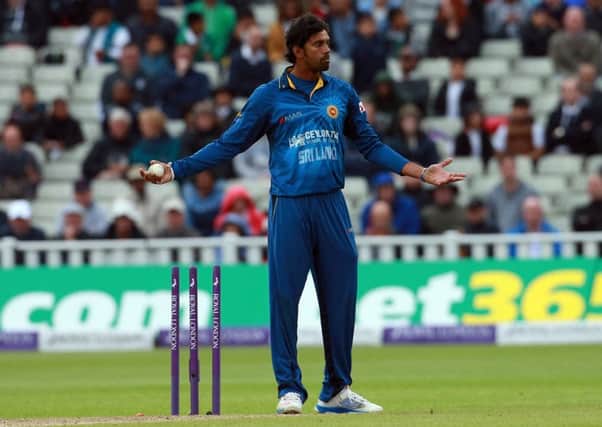 Sri Lanka's Sachithra Senanayake appeals for the wicket of England's Jos Buttler during the One Day International at Edgbaston, Birmingham. (Picture: David Davies/PA Wire).