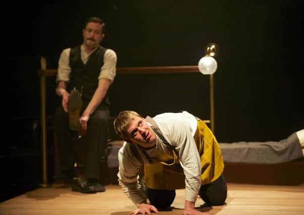 Matthew Booth as Jim Stringer, Liam Evans-Ford as Adam Rickerby in Last Train to Scarborough at the Stephen Joseph Theatre, Scarborough. Picture: Tony Bartholomew