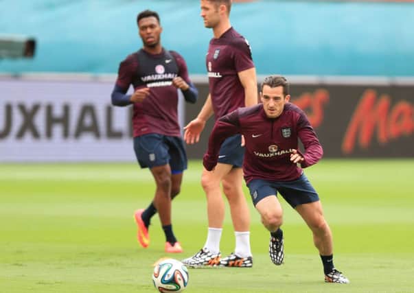 England's Leighton Baines during a training session at the Sun Life Stadium in Miami, USA.