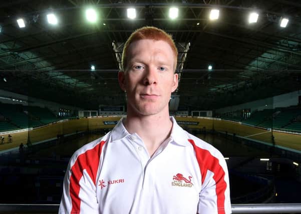 Team England's Ed Clancy, during the cycling team announcement at The National Cycling Centre, Manchester.