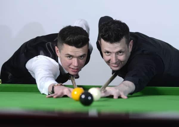 Leeds snooker duo Peter and Oliver Lines.