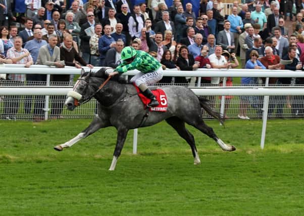 MORE TO COME? Ryan Moore rides The Grey Gatsby to success at York last month, and returns today looking for another win on Love Island.