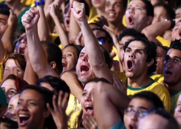 The crowd at the Brazil-Croatia match