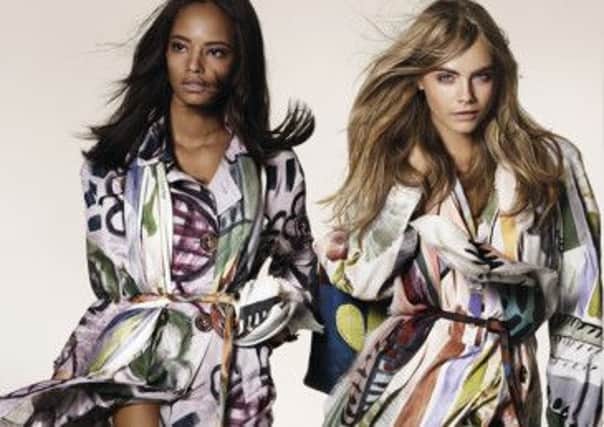 Cara Delevingne and Malaika Firth featuring in the Burberry Autumn-Winter 2014 campaign