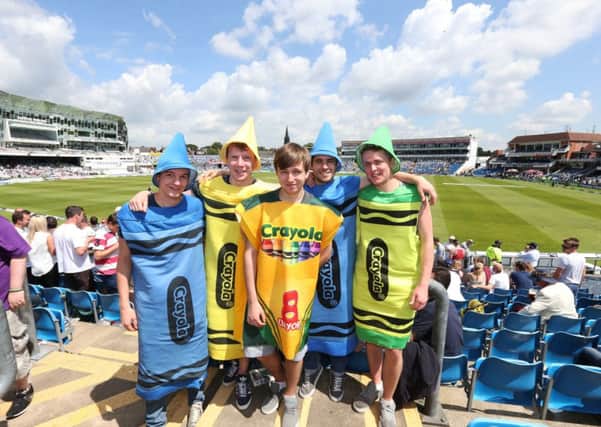 Fans don fancy dress at Headingley, but the first day's crowd was poor.