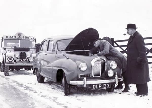 An AA Sheffield patrolman in January 1955