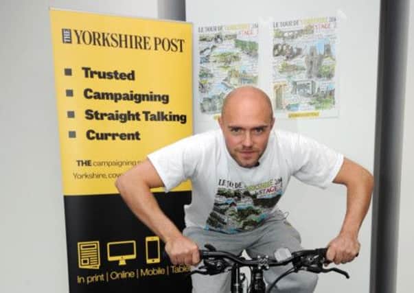 Dixie from Heart Radio takes part in an On Yer Bike! interview. Picture by Simon Hulme