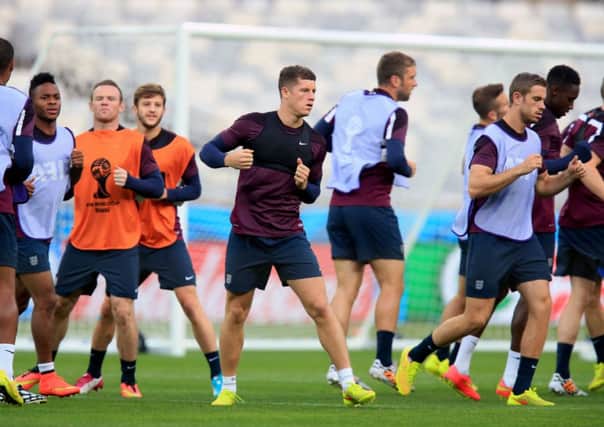 England's Ross Barkley during a training session in Belo Horizonte, Brazil.