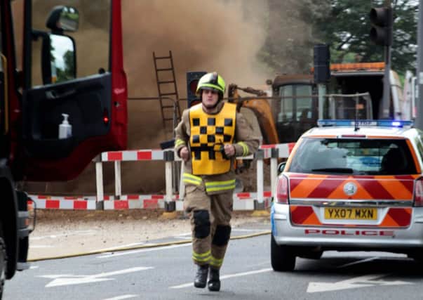 Scene picture in Scunthorpe, North Lincs, where an explosion has happened at gas works on Ashby Road. Ross Parry are the authorised syndicators of these images.