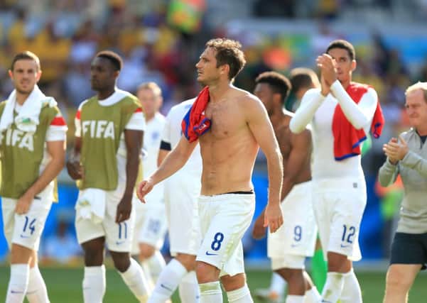 England's Frank Lampard (centre) after the final whistle.