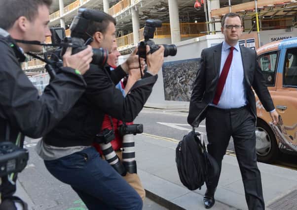Former News of the World editor Andy Coulson arrives at the Old Bailey in London