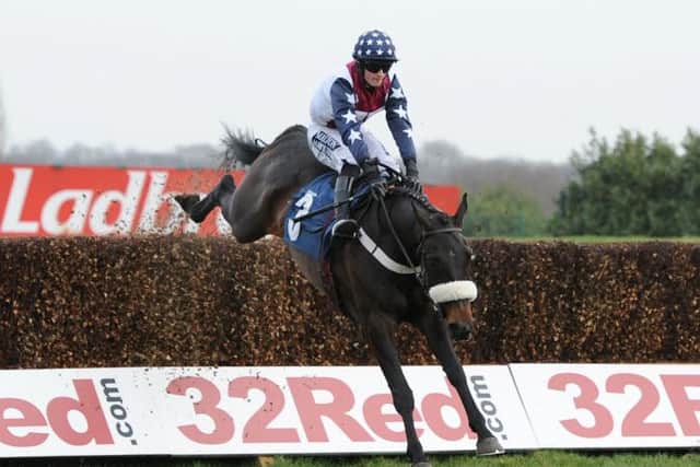 Lucky Landing ridden by Brian Toomey on their way to victory in the Equinity Novices' Chase during the day one of the Grimthorpe Chase Meeting at Doncaster