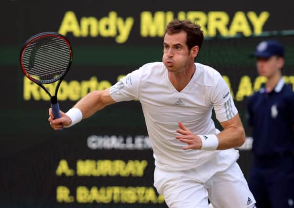 Great Britain's Andy Murray in action against Spain's Roberto Bautista Agut.