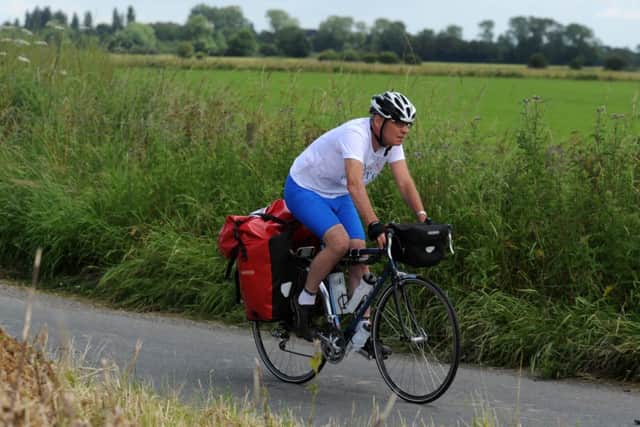 Long distance cyclist Tony Ives who is about to ride across America.