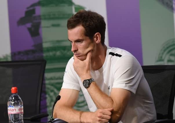 Andy Murray during his press conference.