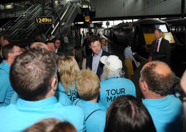 Nick Clegg meets Tour volunteers in Leeds