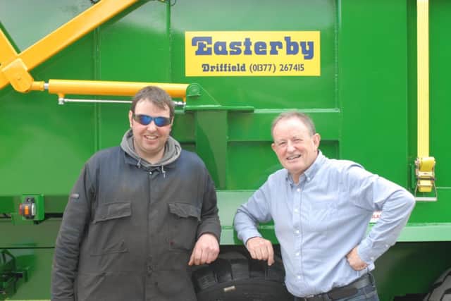 Peter Easterby (right) with his son Dean (left), who also works in the family business.