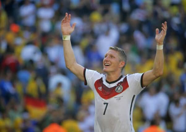 Germany's Bastian Schweinsteiger celebrates after the win over France.