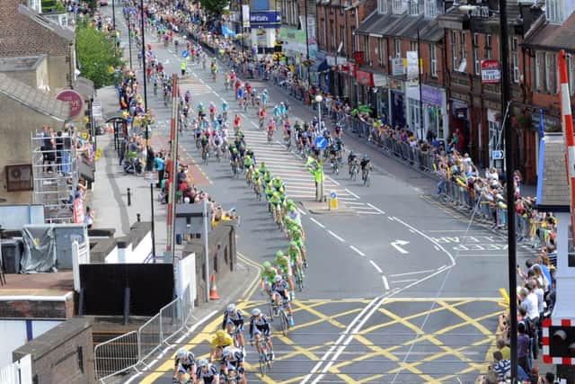 The TDF riders make their way through Starbeck and through Yorkshire