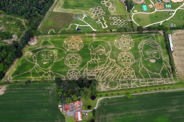 The York Maze, this year featuring Sir Geoffrey Boycott, Jeremy Clarkson and Brian Blessed.