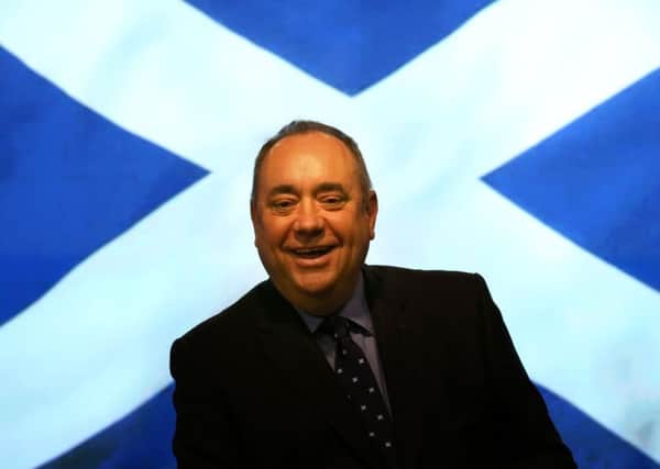 Scottish First Minister Alex Salmond during a press conference at St Andrews House in Edinburgh