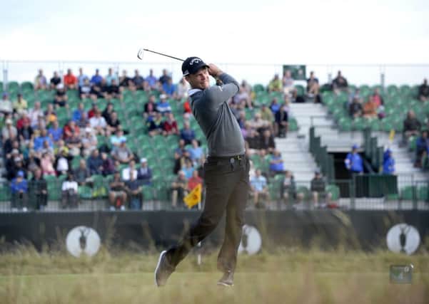 Sheffield's Danny Willett tees off on the fourth hole during day two of the 2014 Open Championship at Royal Liverpool Golf Club, Hoylake.