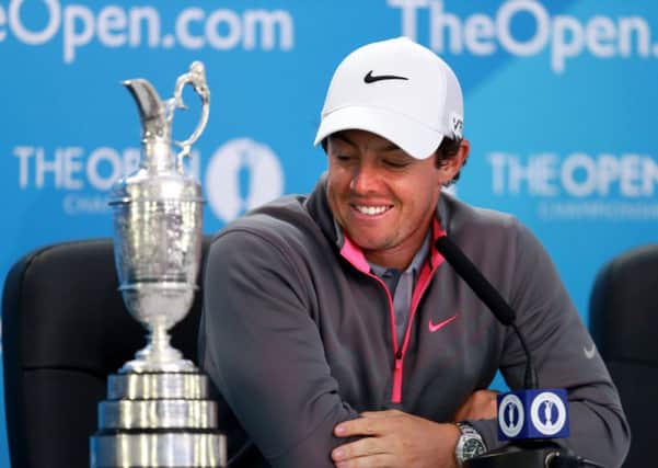 Northern Ireland's Rory McIlroy with the Claret Jug.