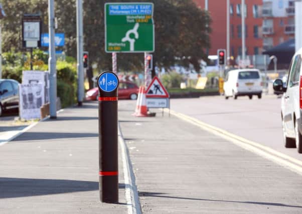 The cycle lane in Leeds. Picture: Ross Parry Agency