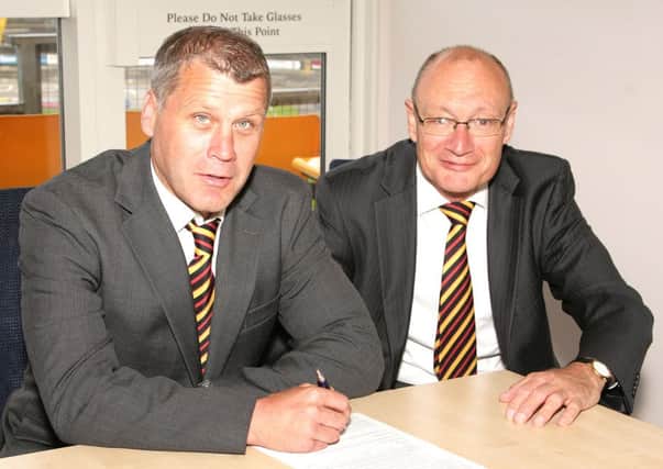 Steve Ferres, right, believes James Lowes can build a Bradford Bulls team on a sensible budget that is capable of fighting to return instantly to Super League.
