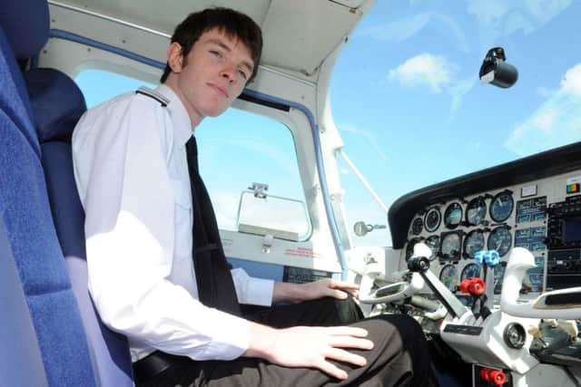 Mark Gwilt has become one of the youngest people to gain a commercial pilots licence at 19.
