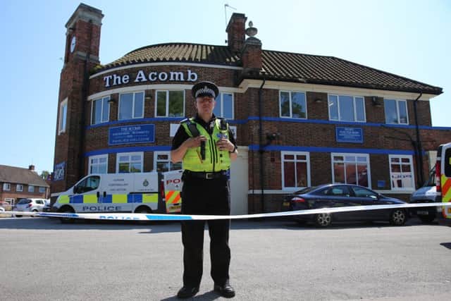 Police outside the Acomb pub in York.  Picture: Ross Parry Agency