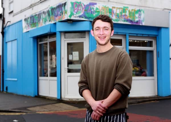 Connor Walsh co-director of the real junk food cafe in Armley Leeds. Picture: Ross Parry Agency