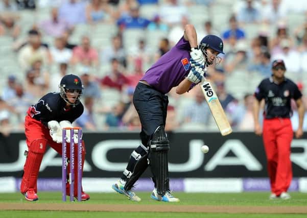 Alex Lees of Yorkshire Vikings plays a shot during the Royal London One Day Cup match between Lancashire Lightning and Yorkshire Vikings at Old Trafford. (Picture: Chris Brunskill/Getty Images)