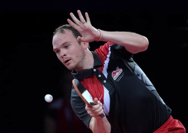 Middlesbrough's Paul Drinkhall in the Gold Medal Team Match.