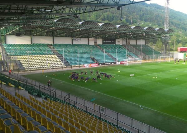 Hull City's players are put through their paces ahead of their Europa League opener against FKAS Trencina at Zilina Stadium. Picture: Richard Sutcliffe.