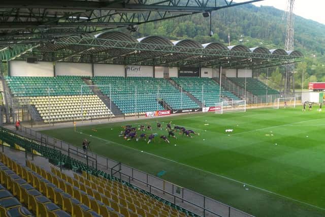 Hull City's players are put through their paces ahead of their Europa League opener against FKAS Trencina at Zilina Stadium. Picture: Richard Sutcliffe.
