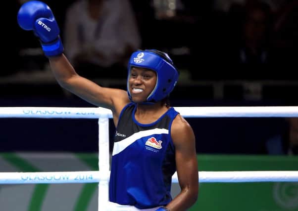 Leeds's Nicola Adams during her match against Canada's Mandy Bujold.