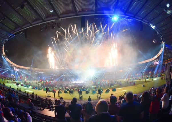 Fireworks mark the end of the 2014 Commonwealth Games closing ceremony.