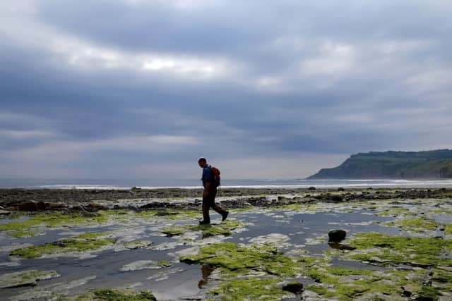 Will Watts of Hidden Horizons on the beach at Boggle Hole, North Yorkshire. Pictures: Tony Bartholomew