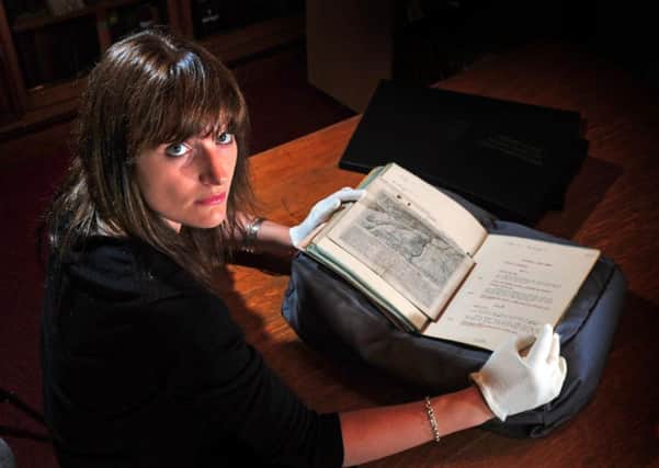 Sarah Laycock, library and collections officer at The Bronte Parsonage in Haworth with the film script