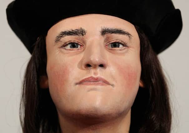 A model of the face of King Richard III, whose body will be reburied at Leicester Cathedral next March.  Pic: Gareth Fuller/PA Wire