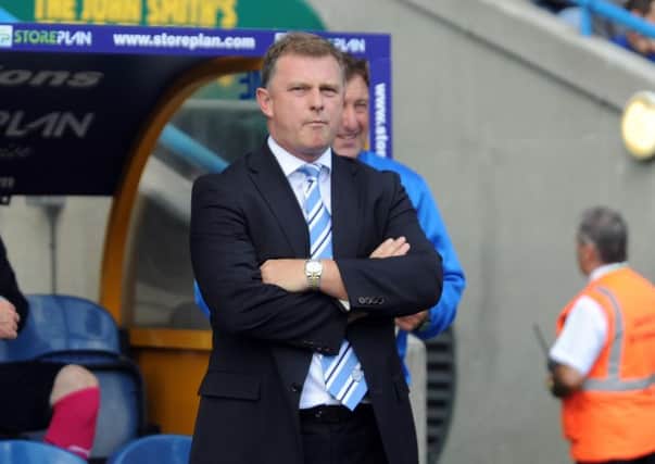 Huddersfield manager Mark Robins in his final game. (Picture: Simon Hulme)