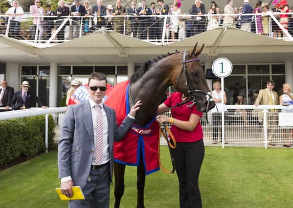 David Griffiths, trainer of Take Cover who won the Betfred King George Stakes during day four of Glorious Goodwood at Goodwood Racecourse, West Sussex.