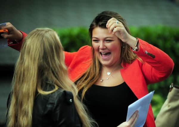 Ashville College student 
Pippa Fieldberg-Collins, 18, is  happy with an A*and 2 A's.