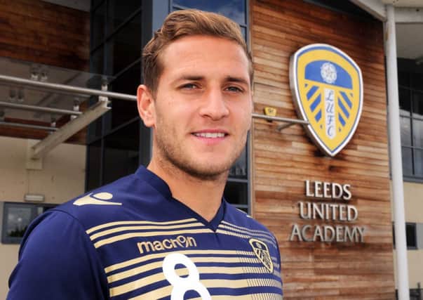 Billy Sharp finally gets to wear the Leeds United shirt he has craved for some time (Picture: Steve Riding).