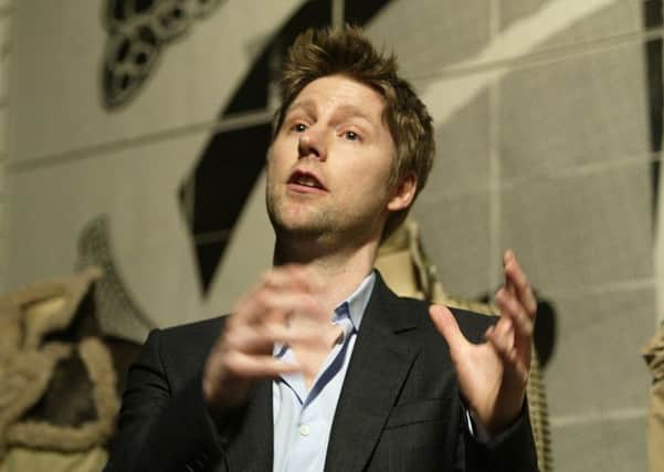 Christopher Bailey, chief executive of Burberry, during a visit to Salts Mill in Yorkshire