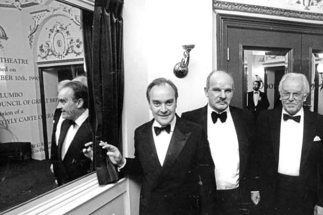 Peter Palumbo, John Cornwall  and Brian Rix at the Lyceum Theatre opening
