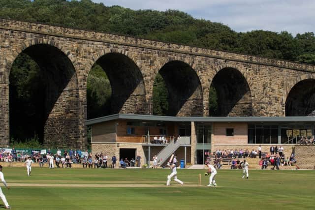 IMPOSING BACKDROP: The railway viaduct dominates behind Copley Cricket Clubs famous Copley Lane ground. Picture: Bruce Fitzgerald