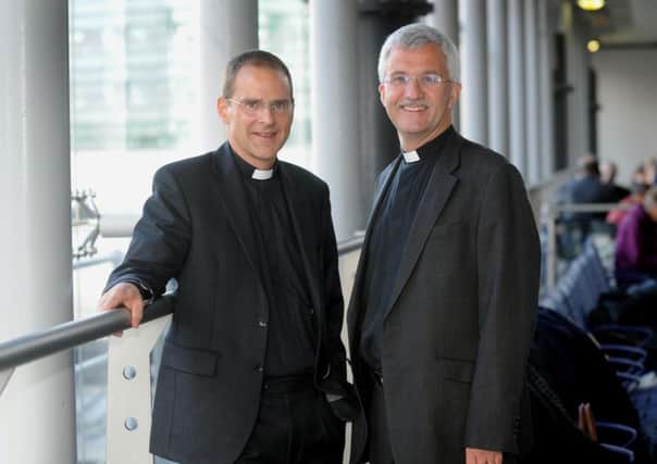 The Revd Dr Toby Howarth (left) and the new Bishop of Huddersfield, the Revd Dr Jonathan Gibbs