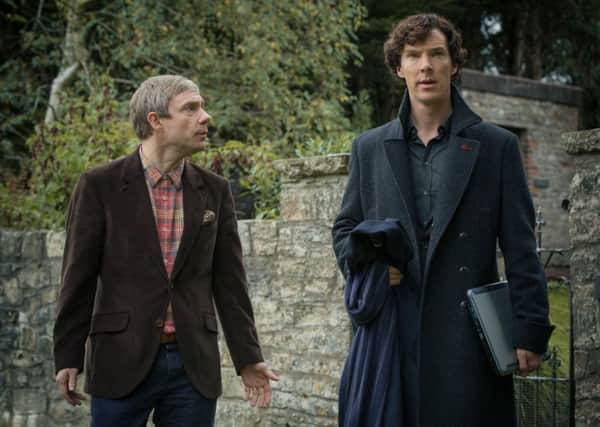 Martin Freeman (left) as John Watson and Benedict Cumberbatch as Sherlock Holmes in the BBC drama, Sherlock.